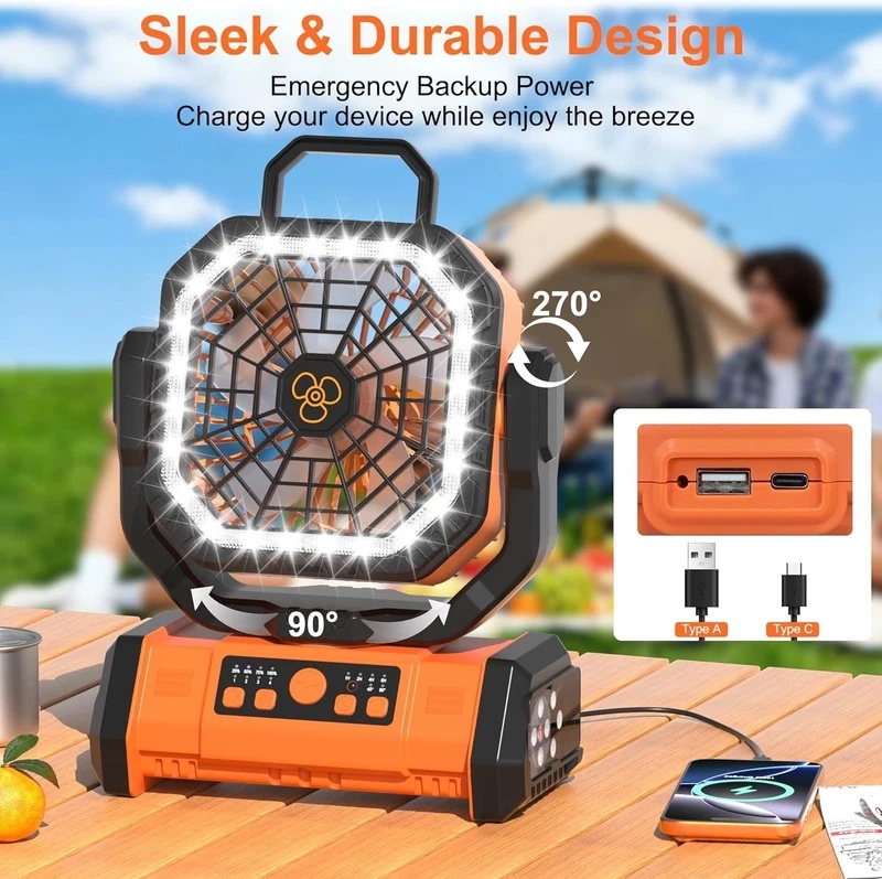 Oscillating Fan Clip - Ventilatore Portatile Multifunzionale da 20000mAh con
