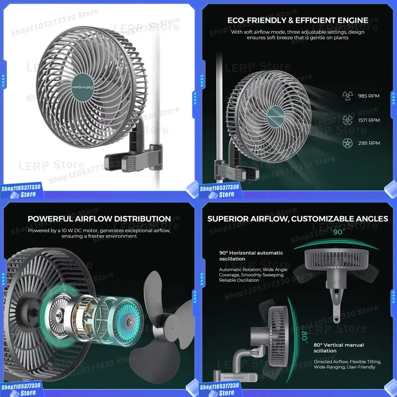 Ventilatore a Clip Mars Hydro  - Oscillating Fan Clip recensione e prezzo